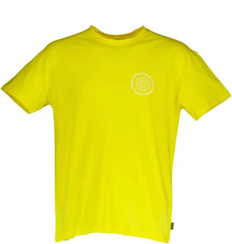 Aspesi Klassiek Katoenen T-shirt Yellow Heren
