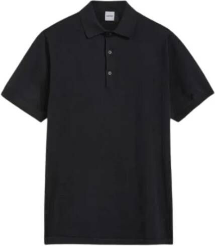 Aspesi Klassiek Zwart Polo Shirt Zwart Heren