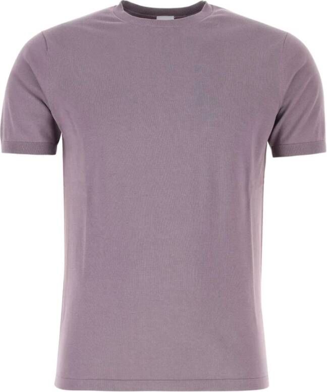 Aspesi Lila Katoenen T-Shirt Veelzijdige Stijl Purple Heren