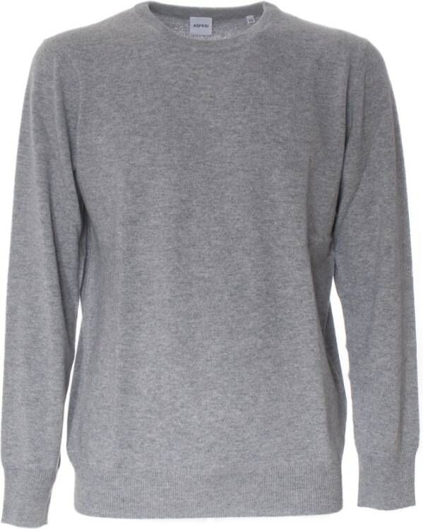 Aspesi Luxe Zwarte Sweatshirt voor Casual Look Grijs Heren