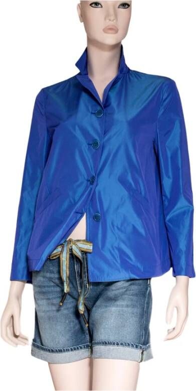 Aspesi Polyester jasje met reguliere pasvorm en vier knopen Blauw Dames