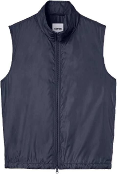 Aspesi Premium Heren Vest Collectie Blauw Heren