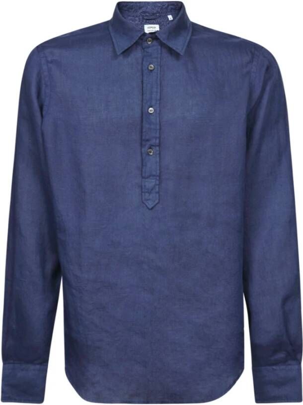 Aspesi Shirts Blue Blauw Heren
