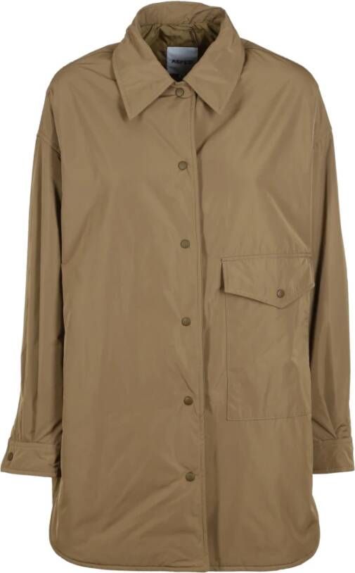 Aspesi Stijlvolle Waterdichte Jas Brown Dames