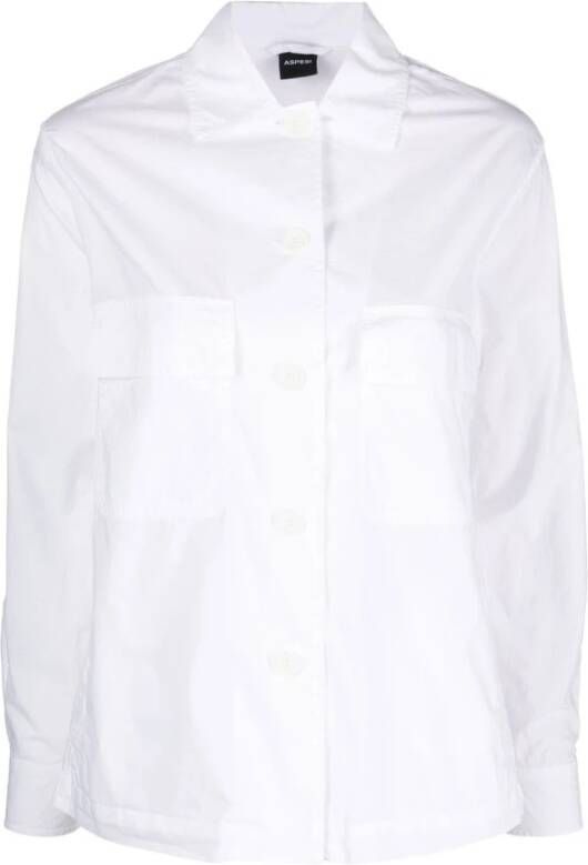 Aspesi Klassieke Katoenen Poplin Overhemd White Dames