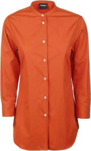 Aspesi Stijlvolle katoenen poplin blouse voor vrouwen Oranje Dames