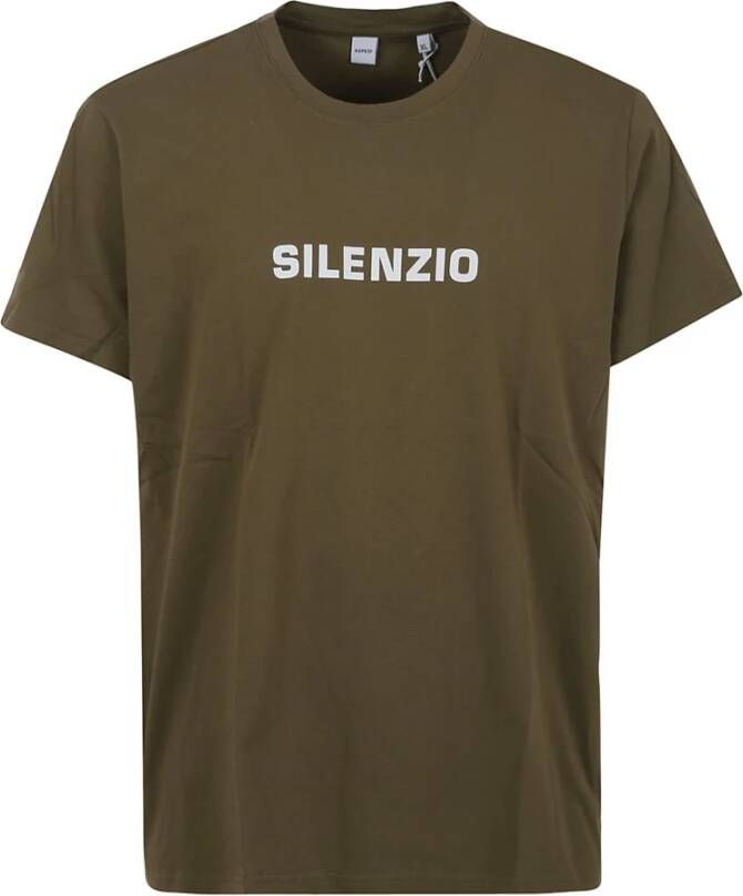 Aspesi Stijlvolle Silenzio Heren T-Shirt Groen Heren