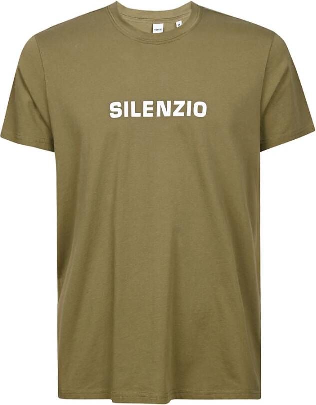Aspesi Militaire Stijl T-Shirts voor Heren Green Heren