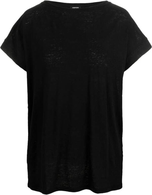 Aspesi Dames T-Shirt Collectie Mod.z322 Zwart Dames