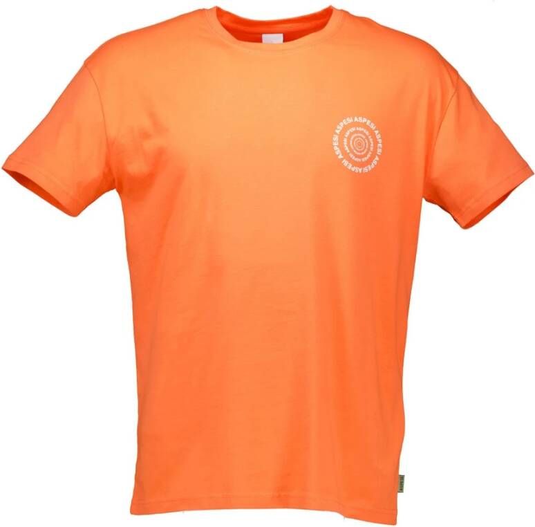 Aspesi Tijdloos Design Katoenen T-shirt Oranje Heren
