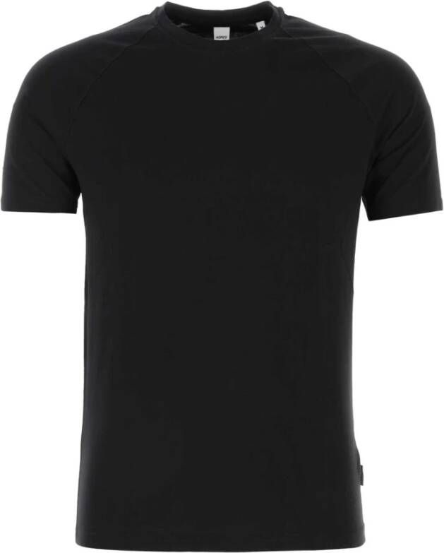 Aspesi Zwart katoenen t-shirt Zwart Heren