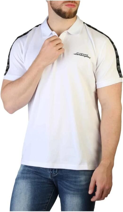 Automobili Lamborghini Klassiek Katoenen Polo Shirt voor Blue - Foto 6
