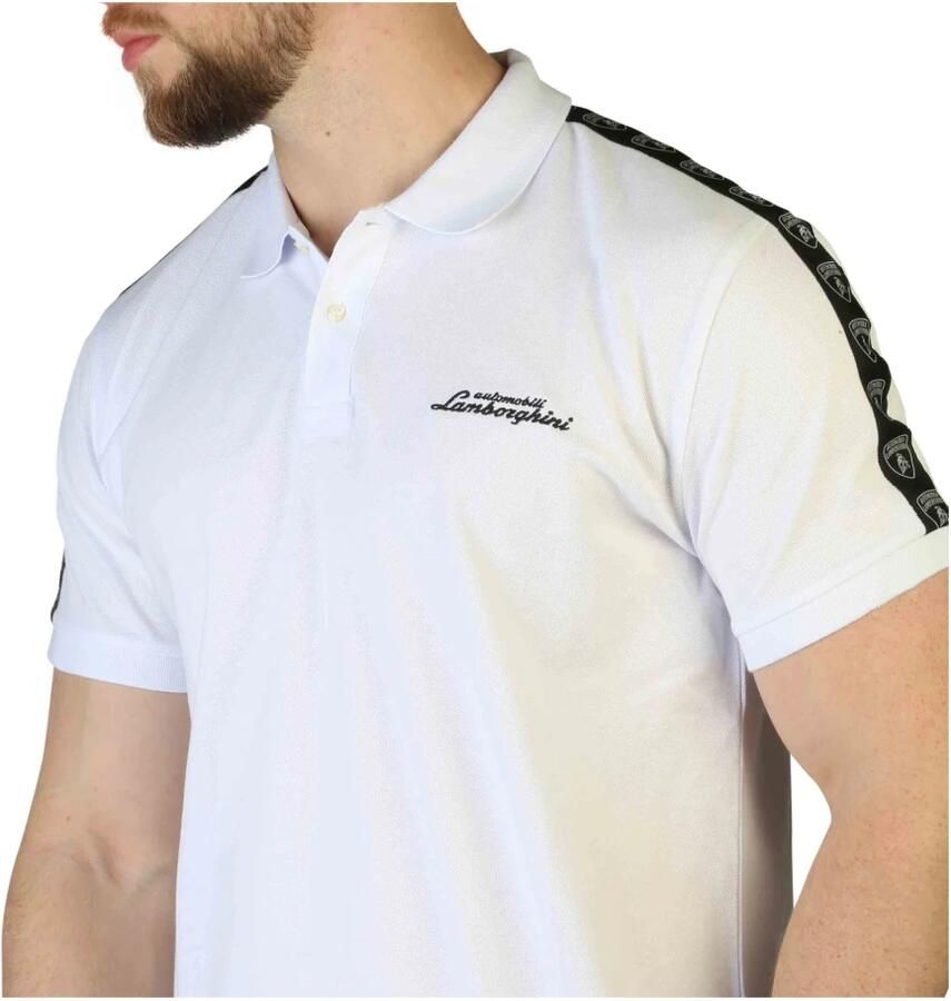 Automobili Lamborghini Klassiek Katoenen Polo Shirt voor Blue