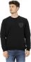 Automobili Lamborghini Black Cotton Sweater with Shield Logo Print and Rear Lettering Black Heren - Thumbnail 1