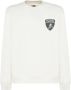 Automobili Lamborghini White Cotton Sweater with Shield Logo Print and Rear Lettering Wit Heren - Thumbnail 1