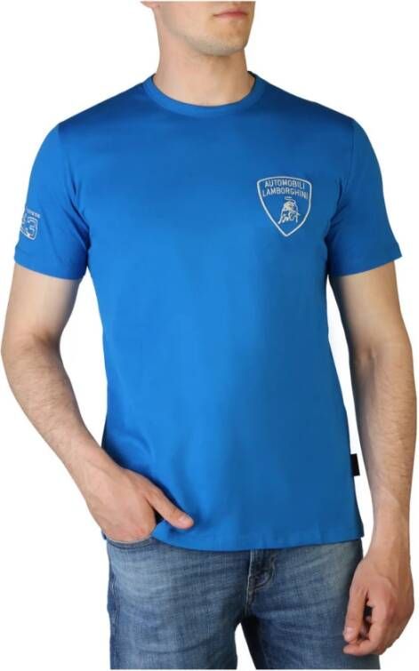 Automobili Lamborghini T-shirt Blauw Heren