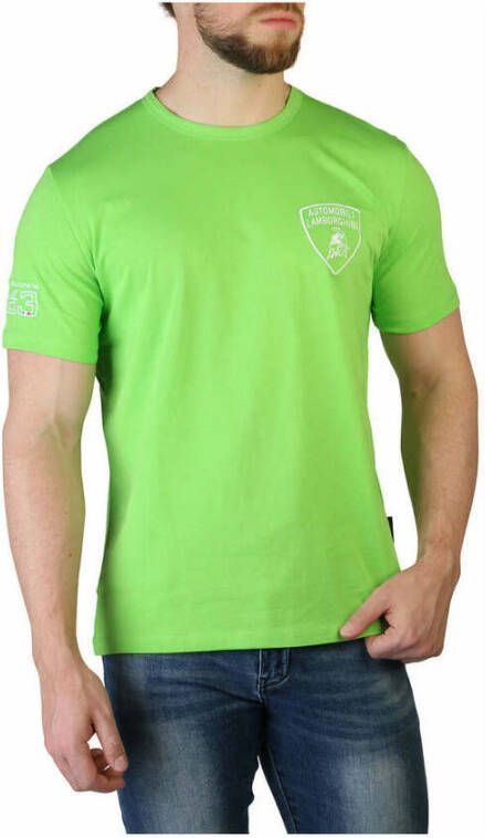 Automobili Lamborghini Katoenen T-shirt voor heren korte mouwen Green Heren