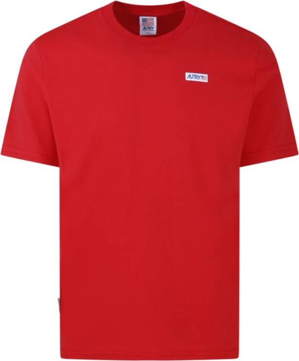 Autry 401R Rode T-Shirt Icon voor Heren Rood Heren