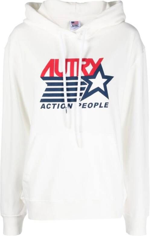 Autry "Action White Hoodie" White Dames