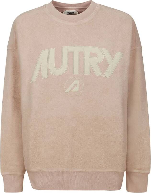Autry AmourApparel Katoenen Sweatshirt met Voorkantprint Roze Dames