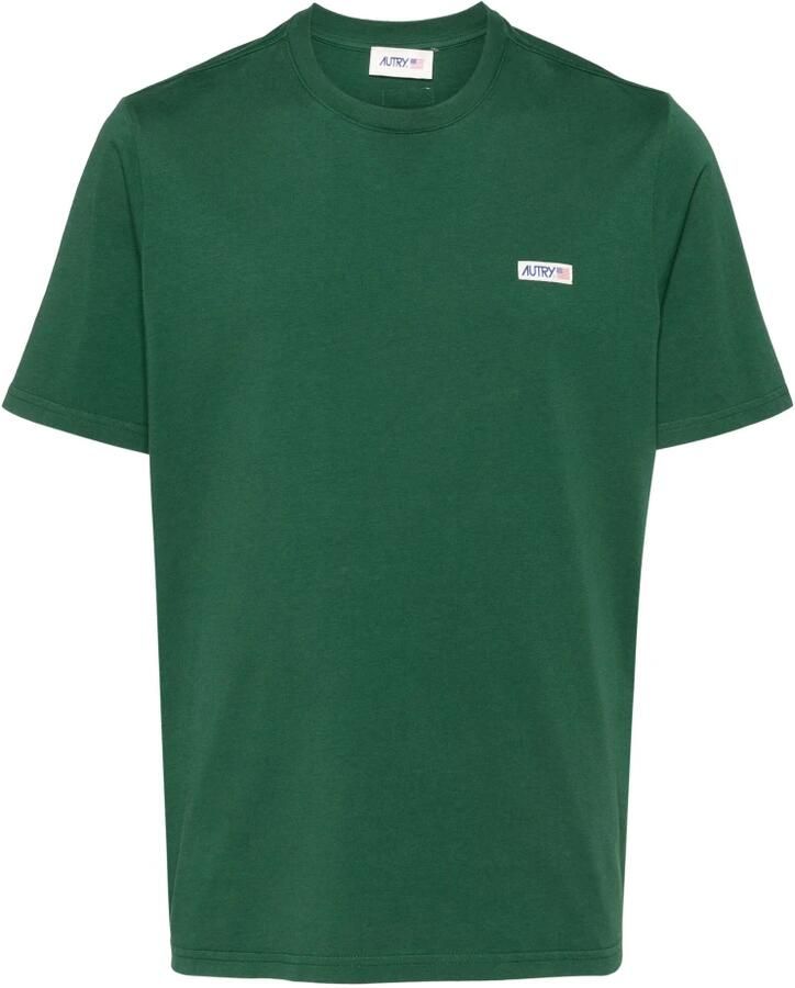 Autry Groene T-shirts en Polos met Logoed Patch Green Heren - Foto 5
