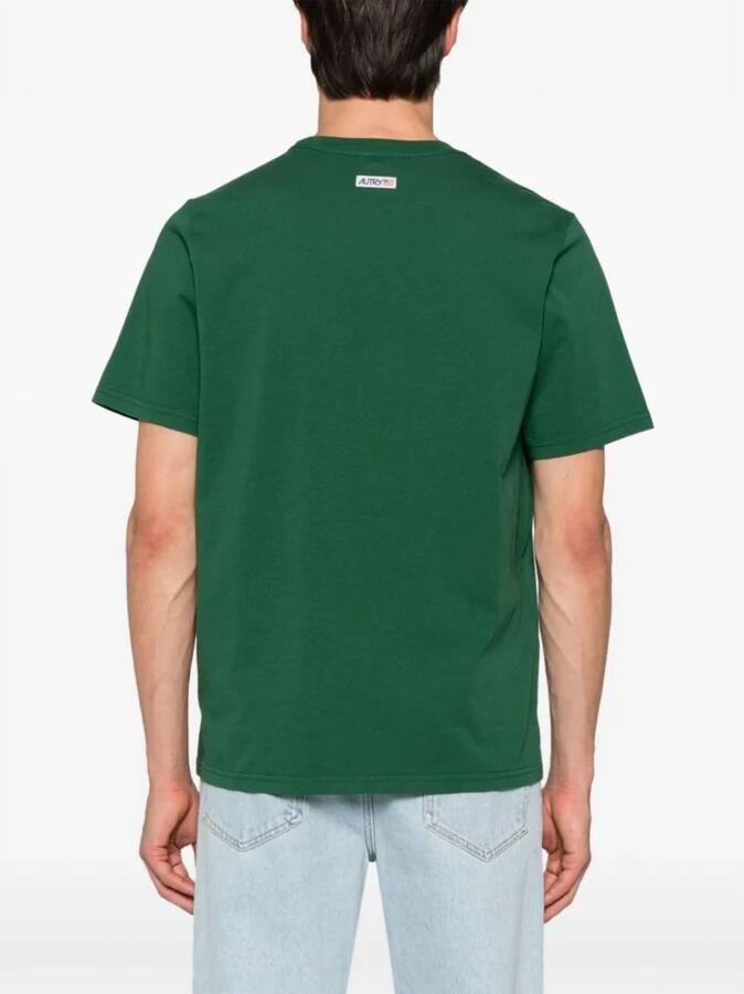 Autry Groene T-shirts en Polos met Logoed Patch Green Heren - Foto 3