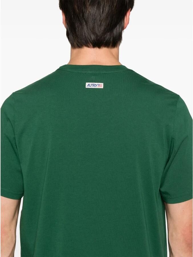 Autry Groene T-shirts en Polos met Logoed Patch Green Heren