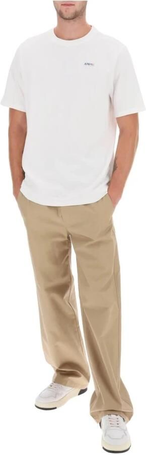 Autry Iconisch Katoenen T-Shirt met Logo Label White Heren - Foto 5