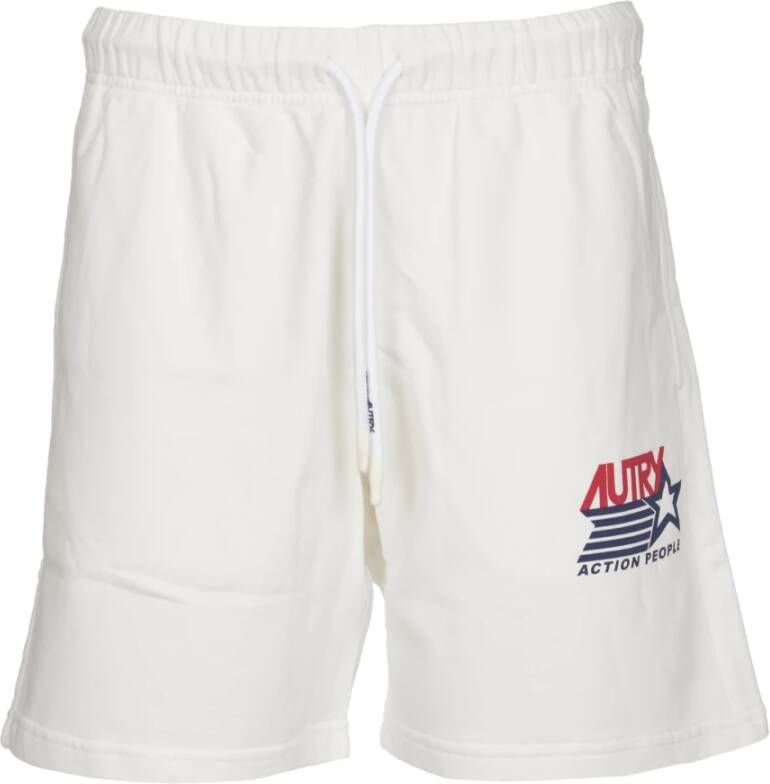 Autry Bermuda Shorts met Multicolor Logo White Heren