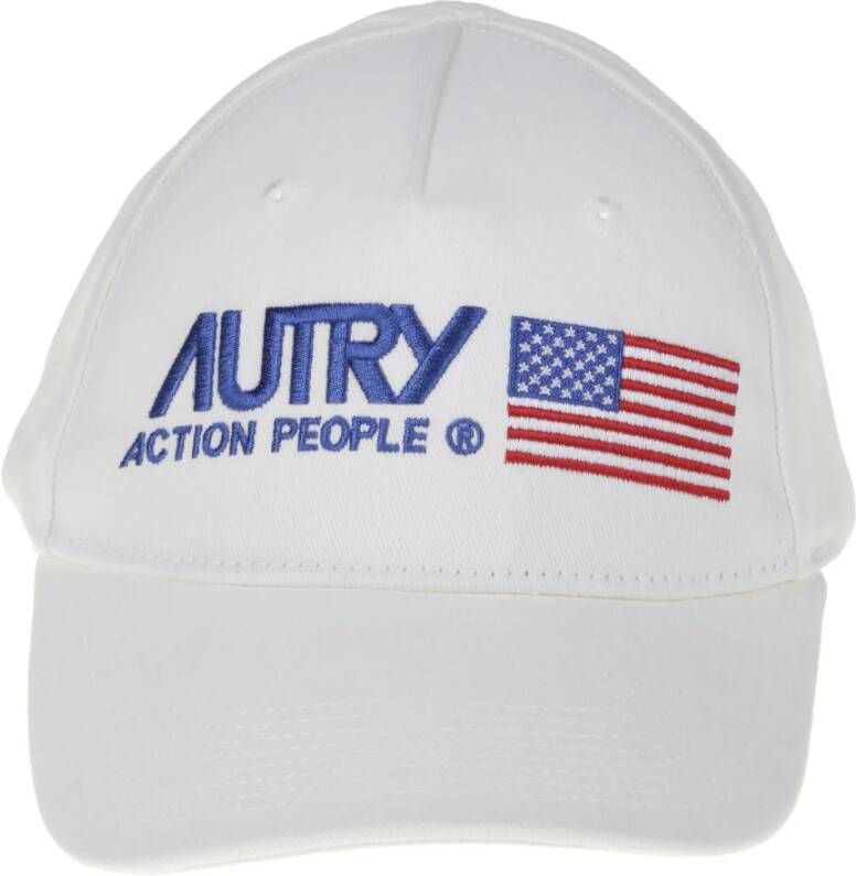 Autry "Geborduurde Katoenen Baseball Cap" Wit