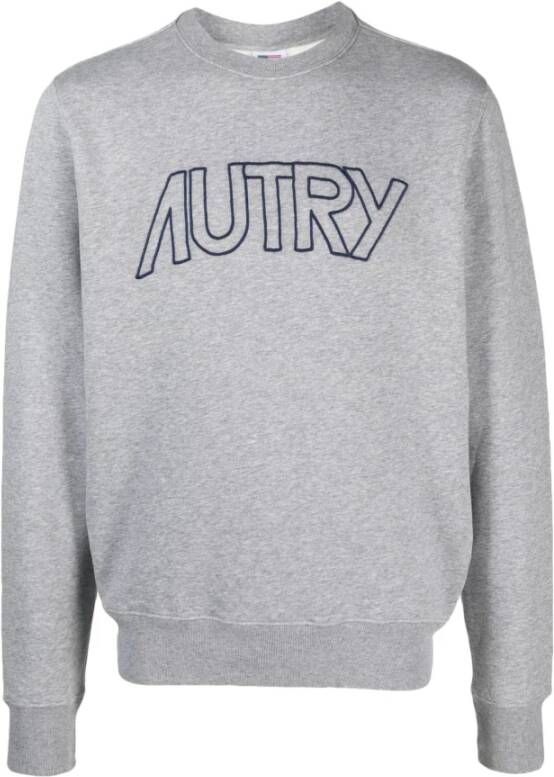 Autry Melange Crewneck Sweatshirt voor Heren Grijs Heren