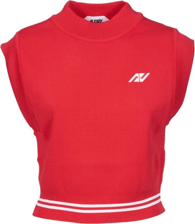 Autry Metallic Pinafore Sweaters Rood Dames