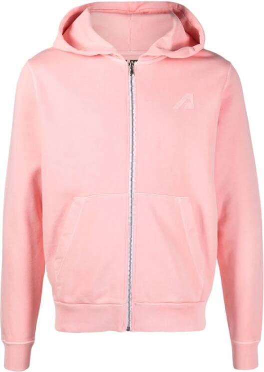 Autry Ritssluiting hoodie Roze Heren