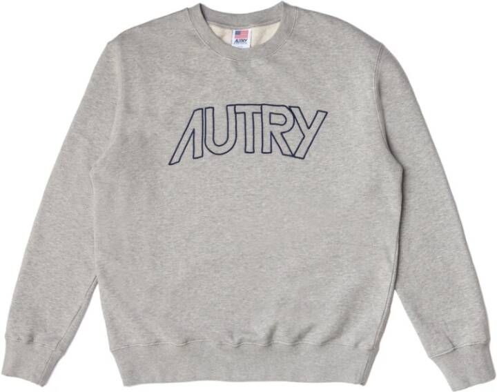 Autry Melange Crewneck Sweatshirt voor Dames Grijs Dames