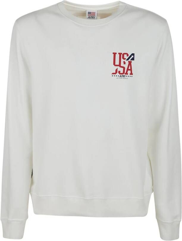 Autry "Witte Casual Sweatshirt" Wit Heren