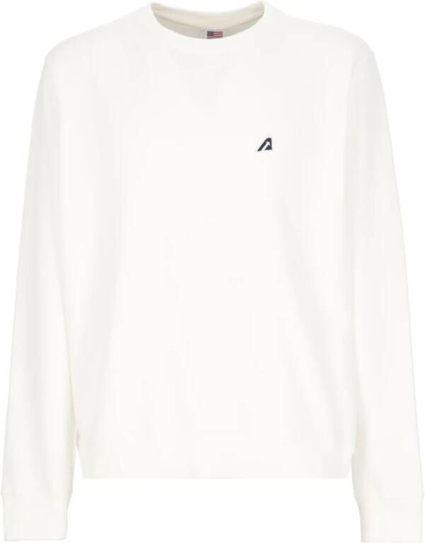 Autry Witte Katoenen Sweatshirt met Geborduurd Logo White Heren