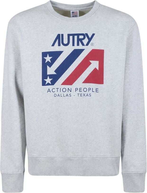 Autry Witte Sneakerball Ss23 Crewneck Sweatshirt White Heren