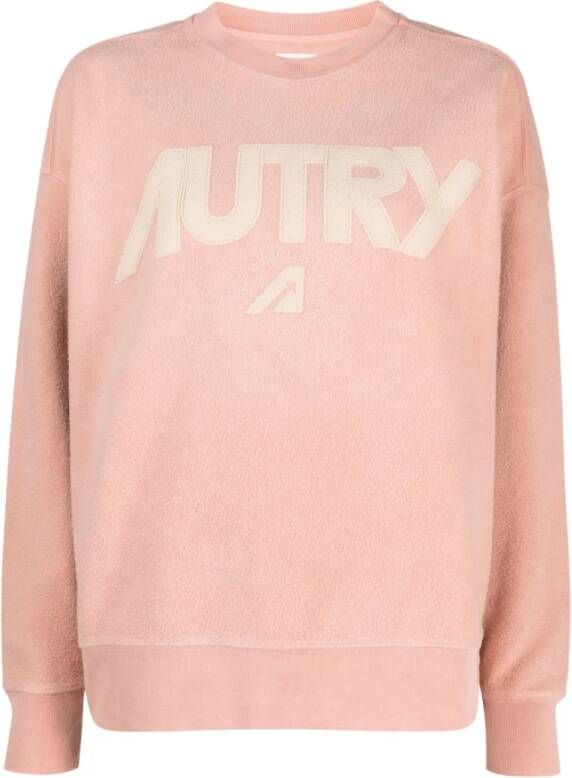 Autry AmourApparel Katoenen Sweatshirt met Voorkantprint Pink Dames