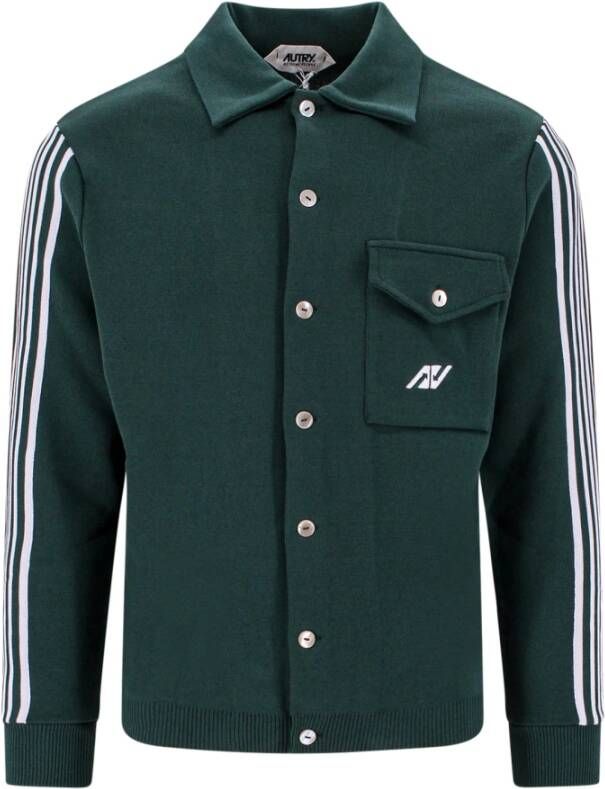 Autry Vintage-gewassen sportieve groene jas voor heren Groen Heren