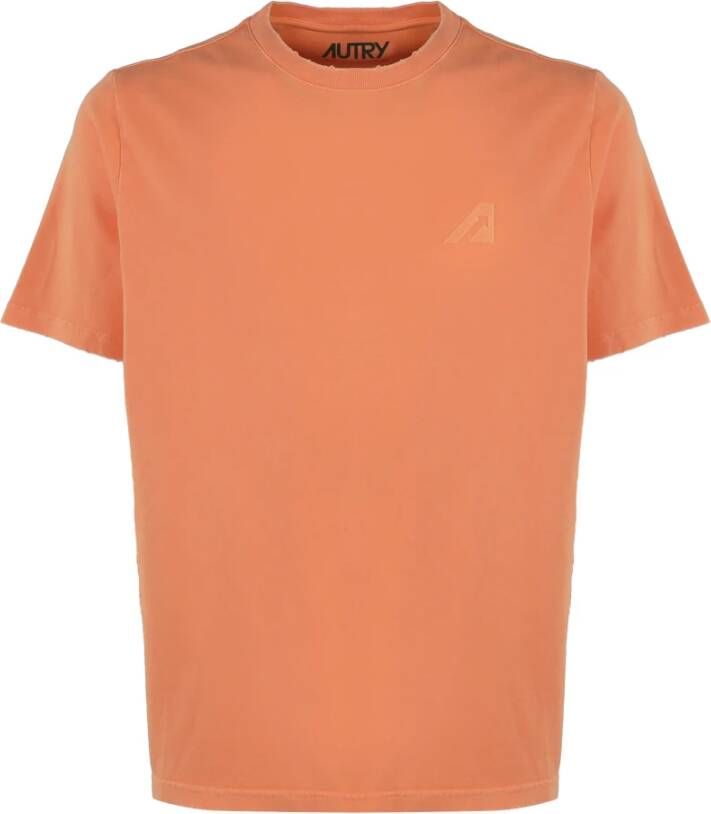 Autry Vintage katoenen T-shirt Oranje Heren