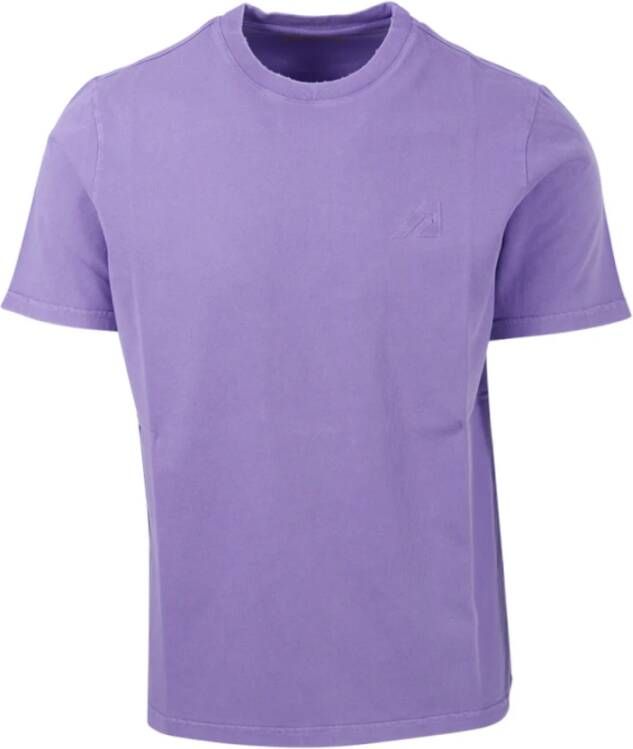 Autry Vintage Katoenen T-shirt in Paars Purple Heren