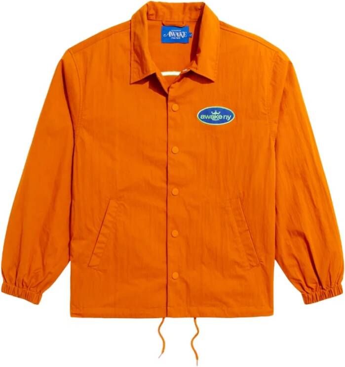 Awake NY Rust Twill Coaches Jack met King Logo Oranje Heren