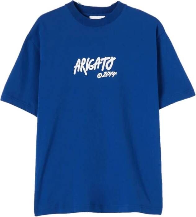 Axel Arigato Graffiti-geïnspireerde Arigato Tag T-shirt Blauw Heren