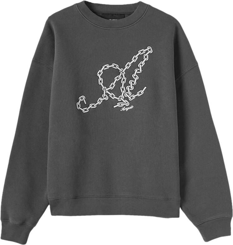 Axel Arigato "Chain Signature Oversized Sweatshirt" Grijs Heren