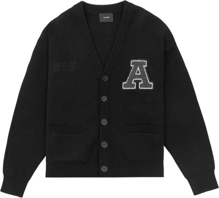 Axel Arigato "Eenling Gebreide Vest Varsity Stijl" Zwart Heren
