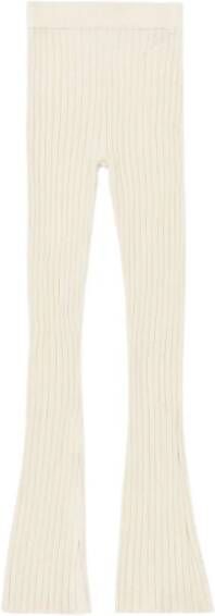 Axel Arigato Geribbelde Flare Broek Beige Dames