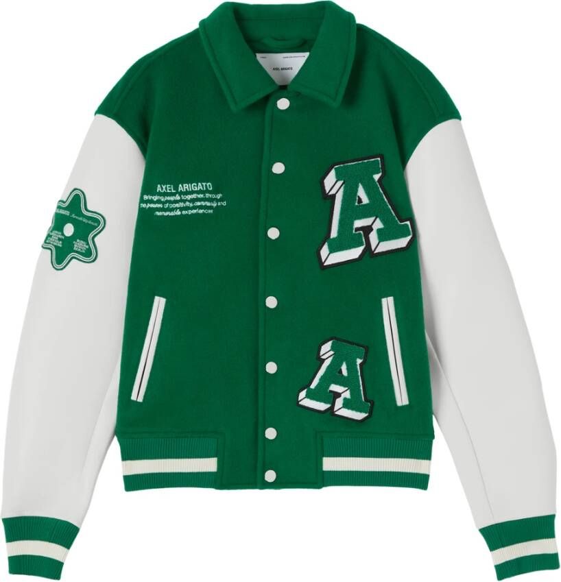 Axel Arigato Illusion Varsity Jacket Green Heren