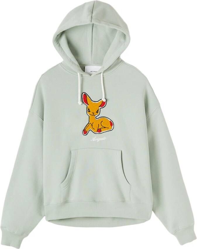 Axel Arigato "Juniper Hoodie met Hert Applicatie" Groen Dames
