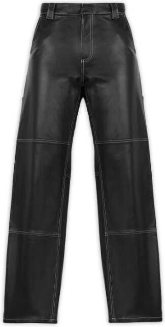 Axel Arigato "Leren broek met patchwork" Zwart Dames