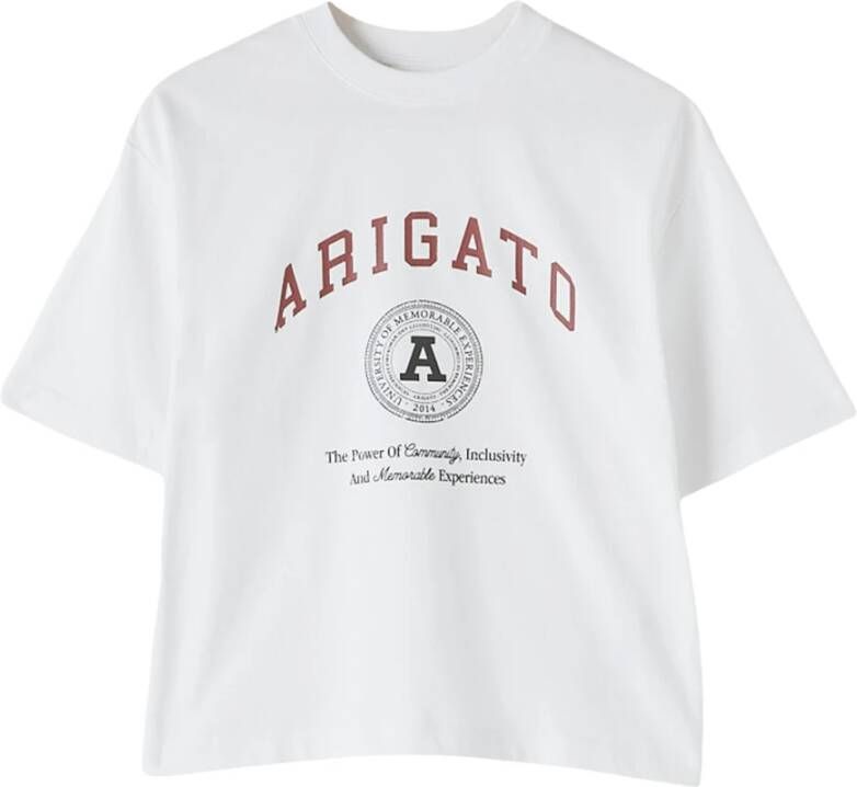 Axel Arigato "Organisch Crest T-Shirt" Wit Dames